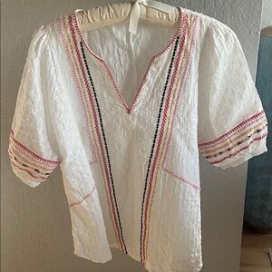 Embroidered White Blouse